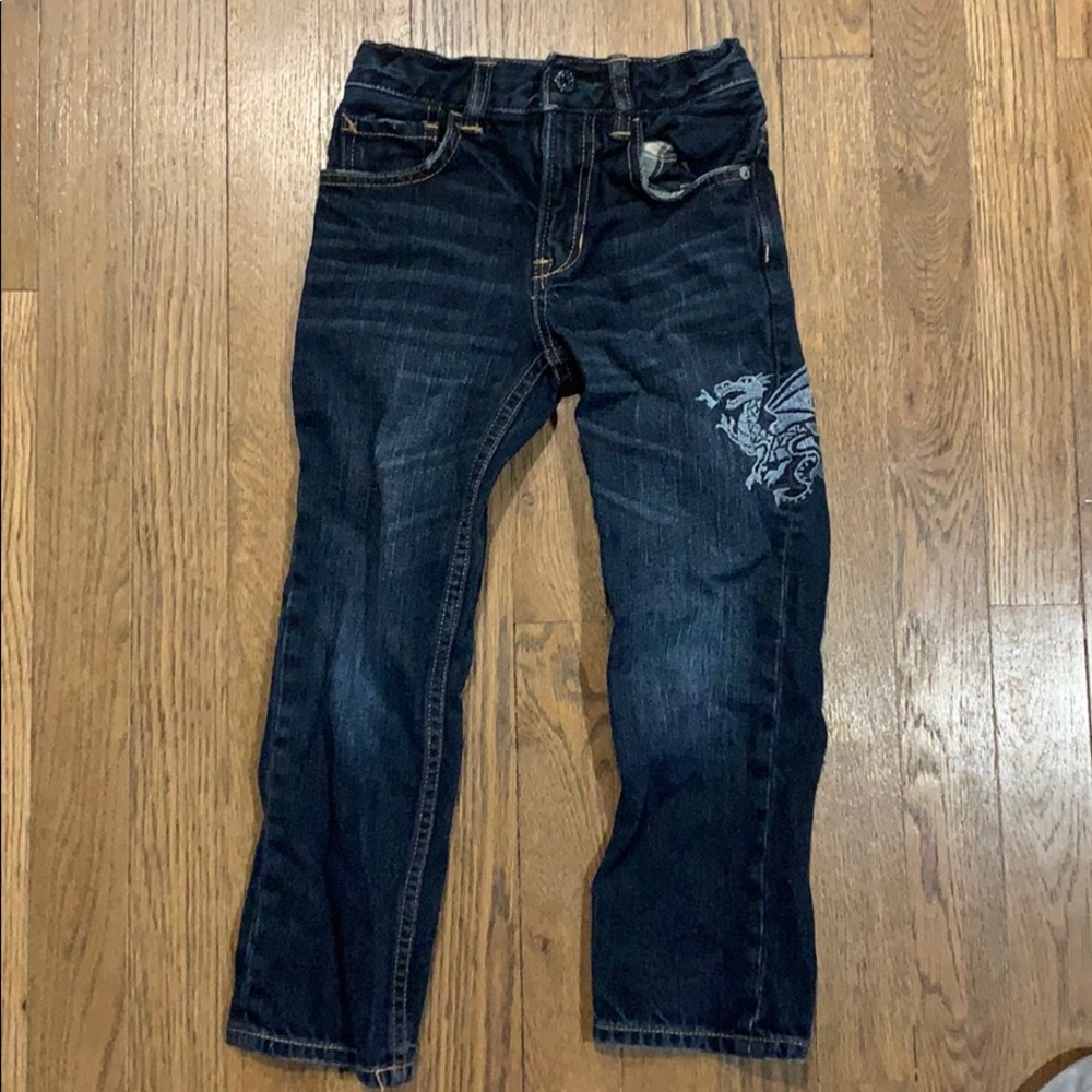 Gap jeans dragon embroidery size 4